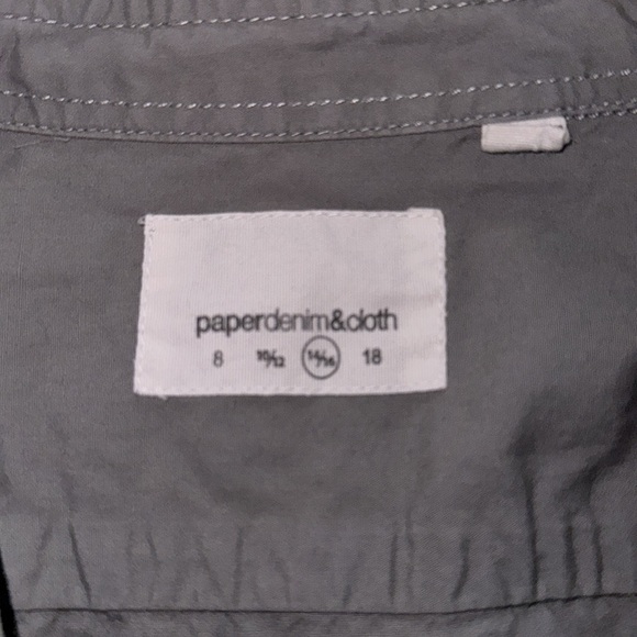 Shirt, Button Down, Green/Gray Color, EUC, Size 14/16 - Picture 3 of 8